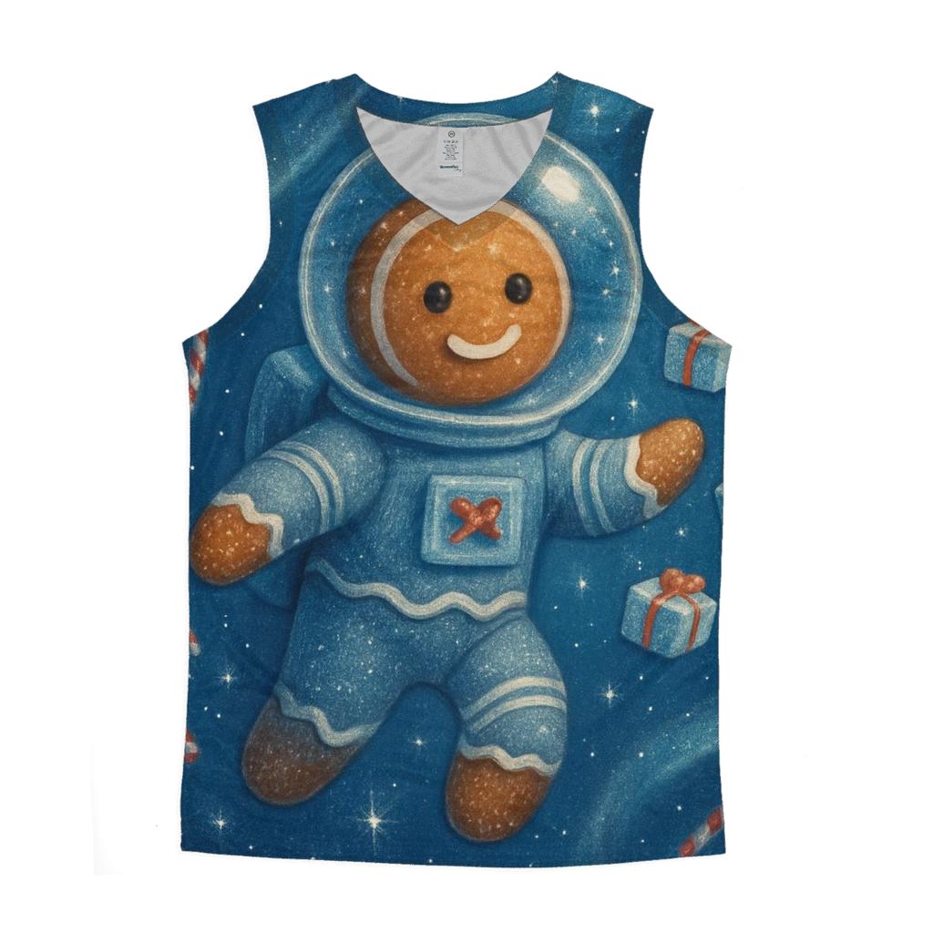 Gingerbread Astronaut Gift Drop designer workout tanks