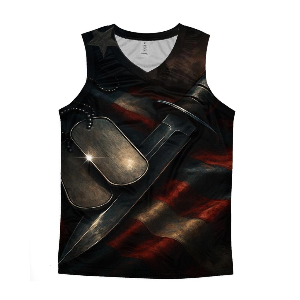 Stars Reflected In Steel personalized athletic tanks