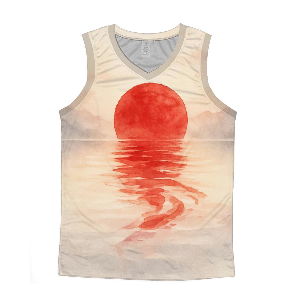 Japan Rising Sun Watercolor Drift stylish racerback tanks