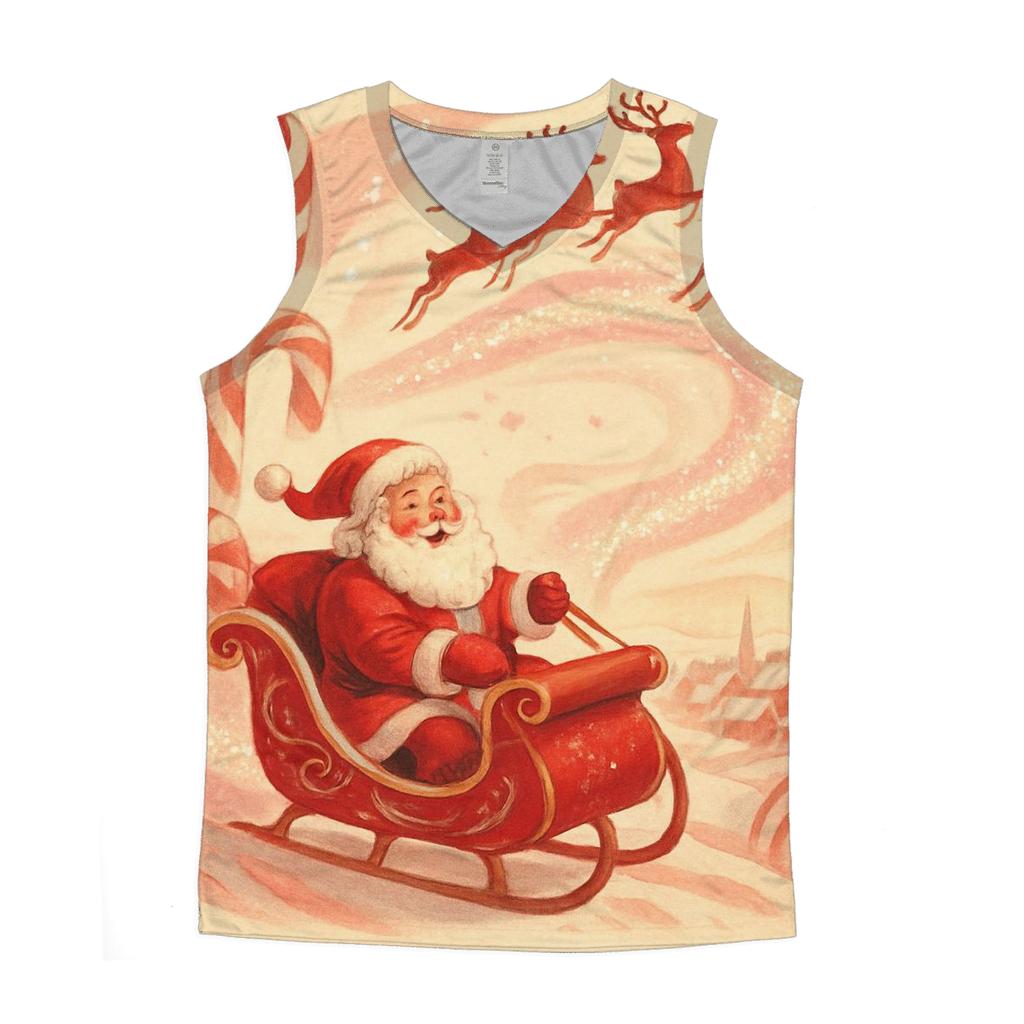 Storybook Sleigh Over Candy Cane Canyons stylish racerback tanks