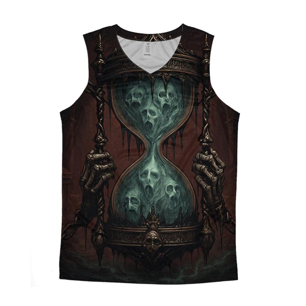 Hourglass Of The Bound Souls graphic print tank tops
