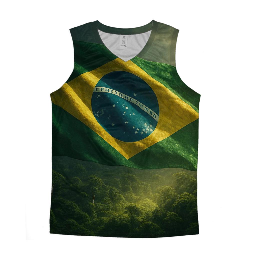 Brazil Emerald Storm Canopy graphic print tank tops