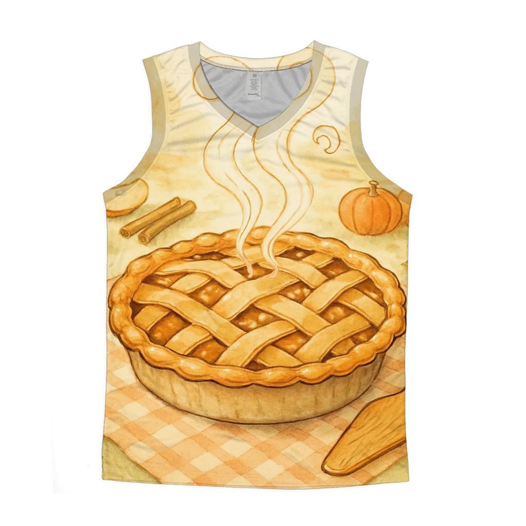 Autumn Orchard Pie Steam Spiral graphic print tank tops