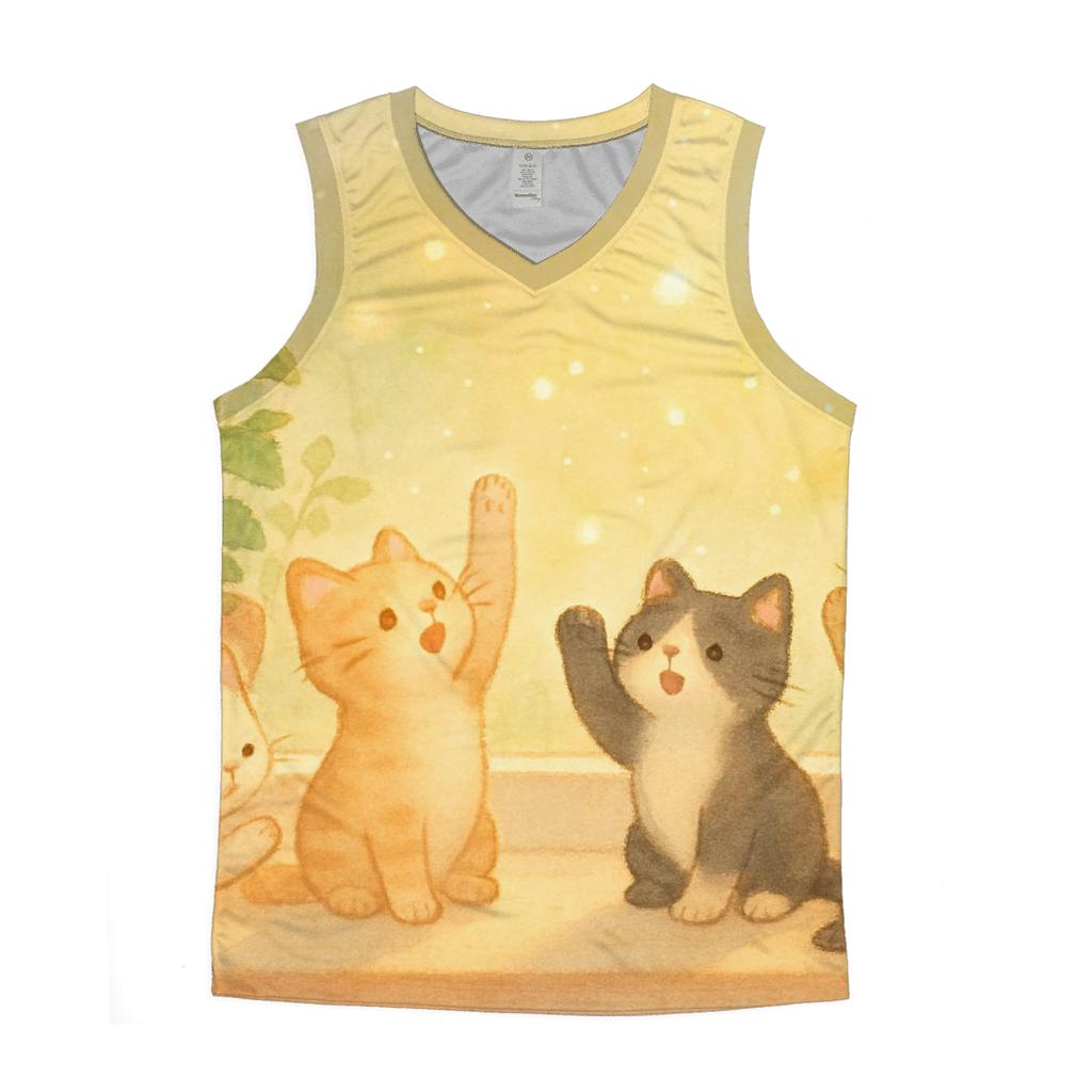 Sunbeam Window Herb Cats trendy fitted tank tops