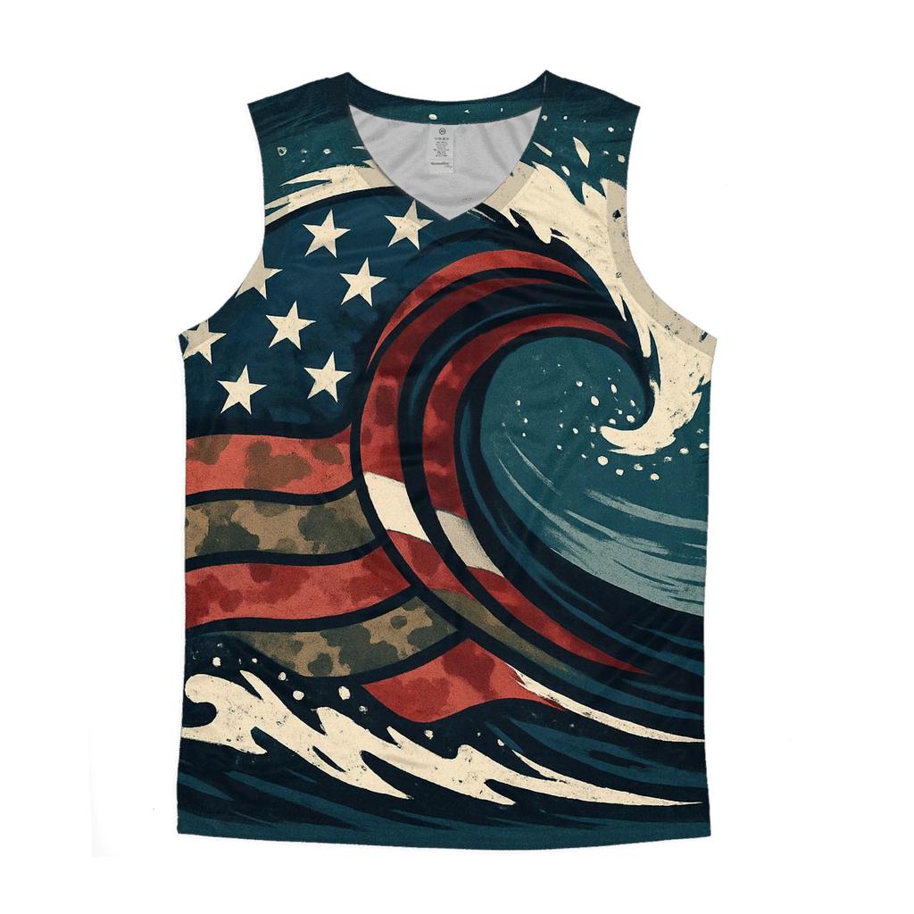 Camouflage Coast Guard Surge personalized athletic tanks