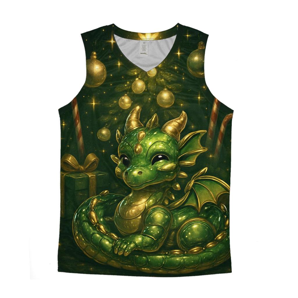 Ornament Dragon Guarding The Tree graphic print tank tops