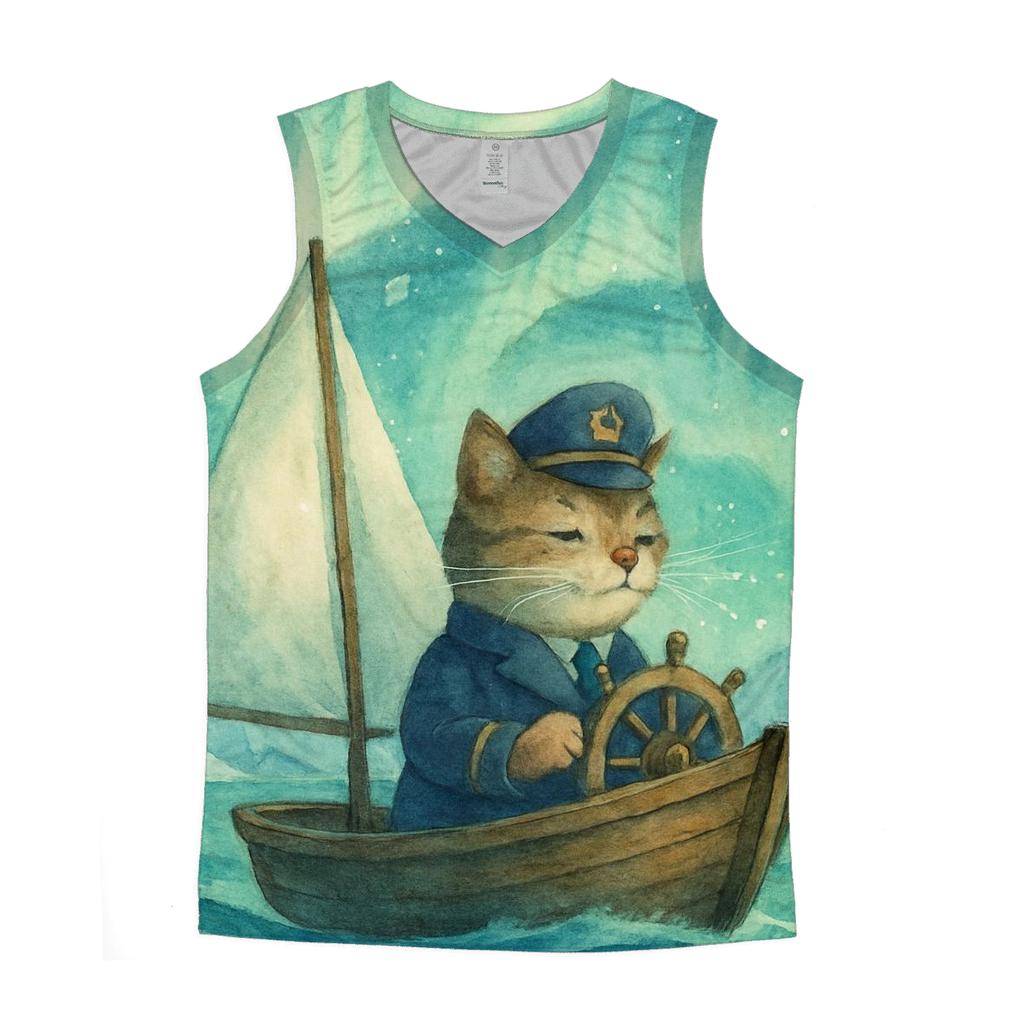 Aurora Sailing Cat Captain trendy fitted tank tops
