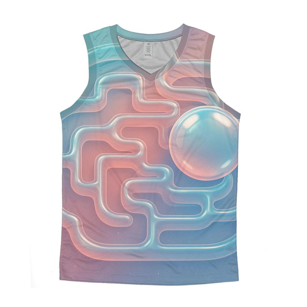Celestial Bubble Labyrinth personalized athletic tanks