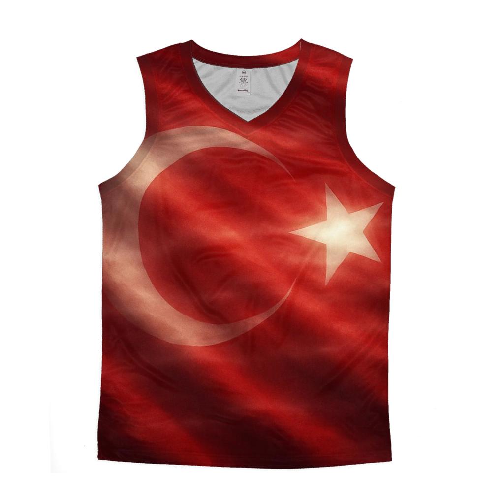 Turkey Sky Mirror Crescent Drift graphic print tank tops