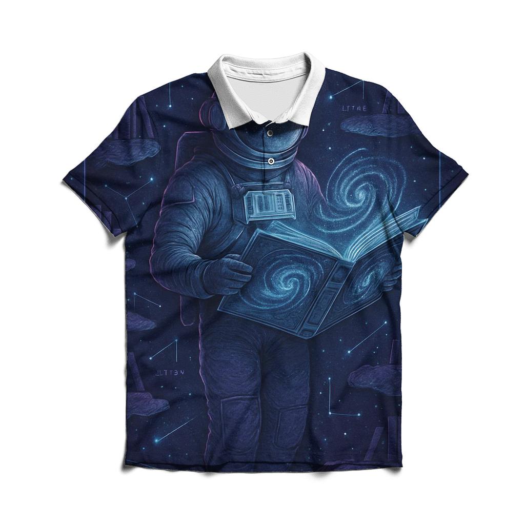 The Librarian Of Stardust stylish collar polo tees