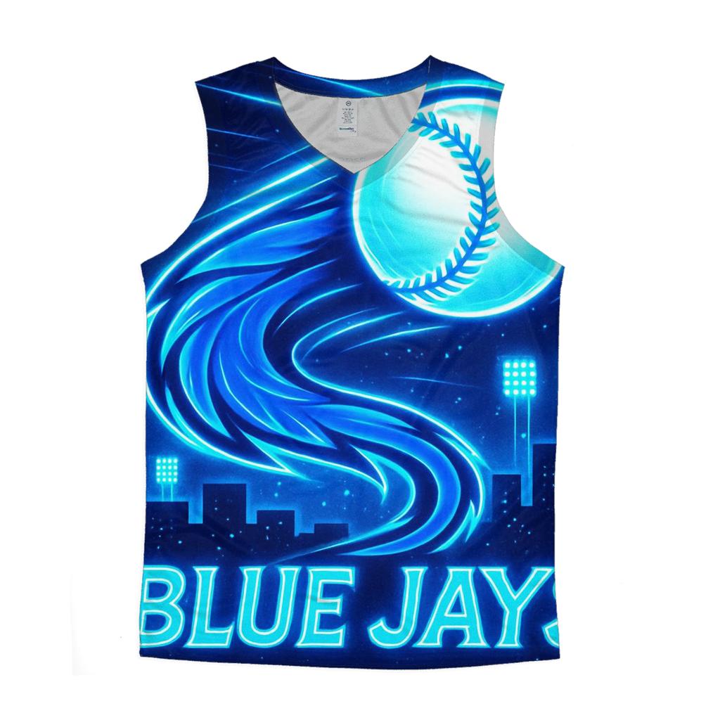 Feather Comet Blue Jays Rally sports performance tank tops
