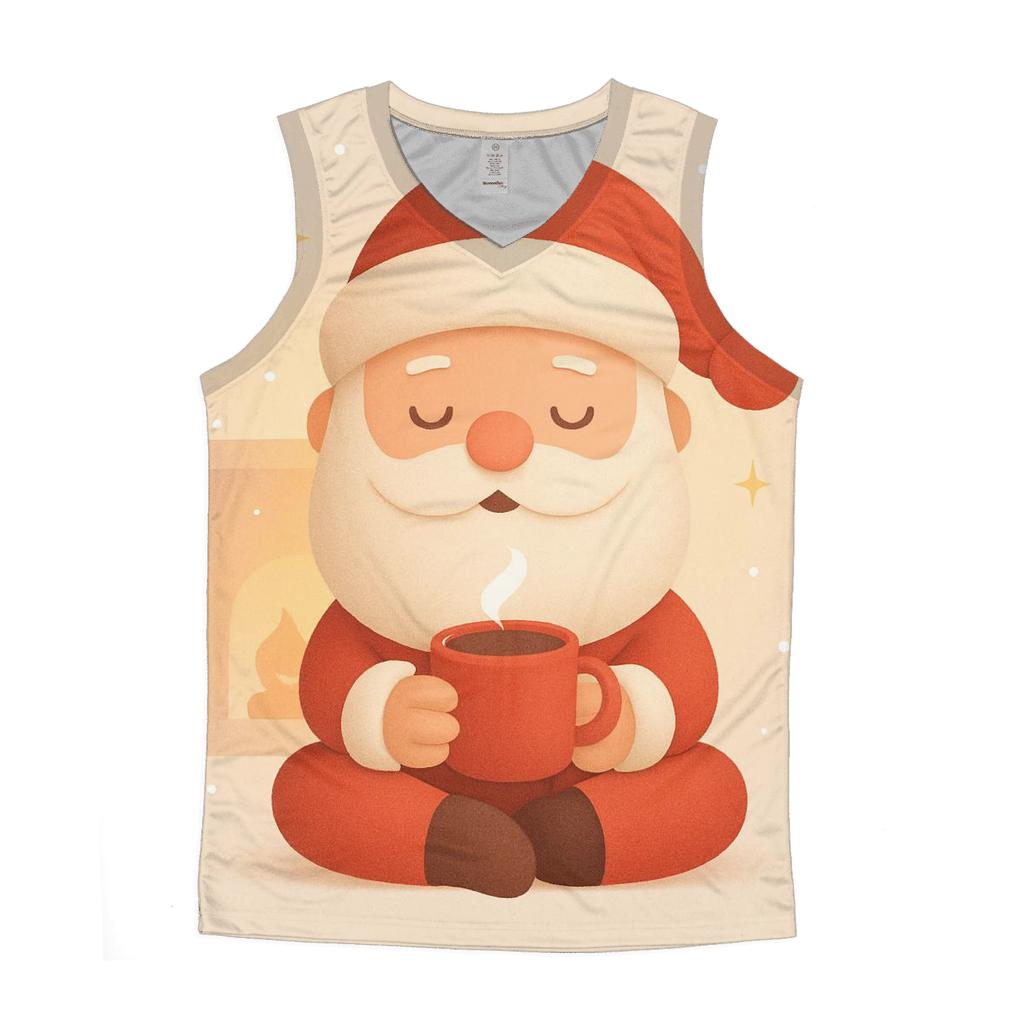 Minimal Cozy Santa With Fireplace Glow cotton sleeveless tops