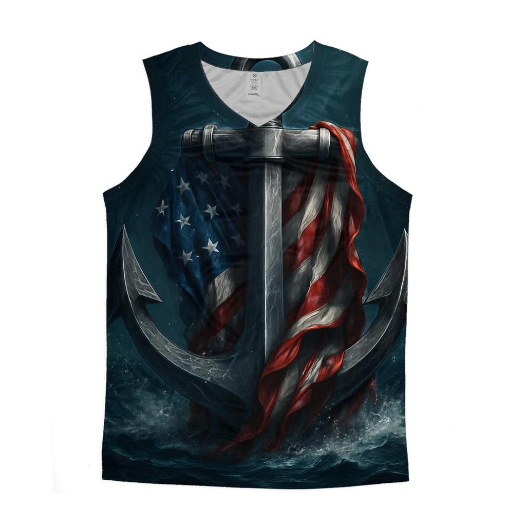 Ocean Steel And Stripes casual summer tank tops