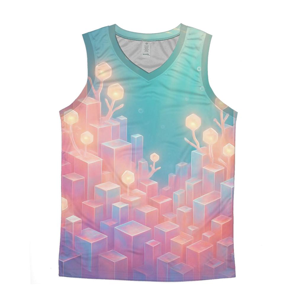 Rose Quartz Data Reef sports performance tank tops