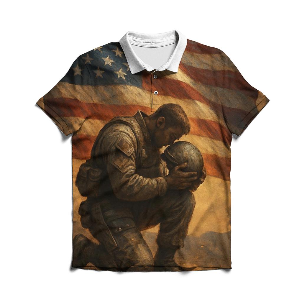 Beacon Over The Silent Ridge premium cotton polo shirts