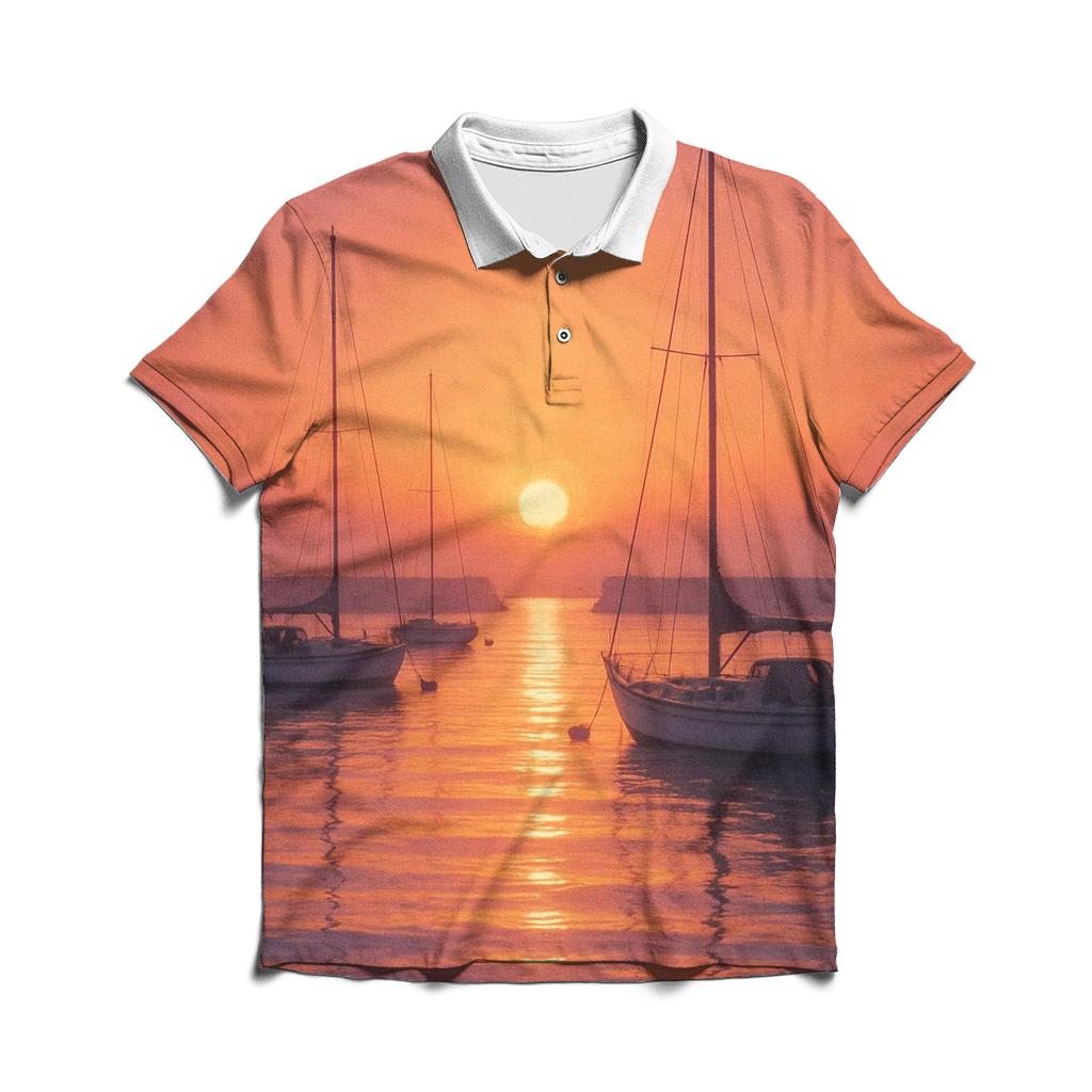 Harbor Of Melted Gold personalized polo shirts