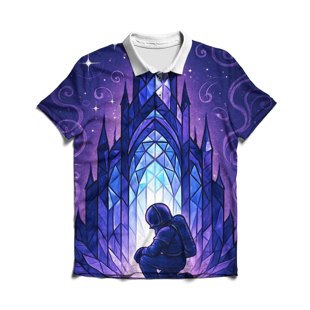 Cathedral Of The Crystal Nebula custom polo shirts