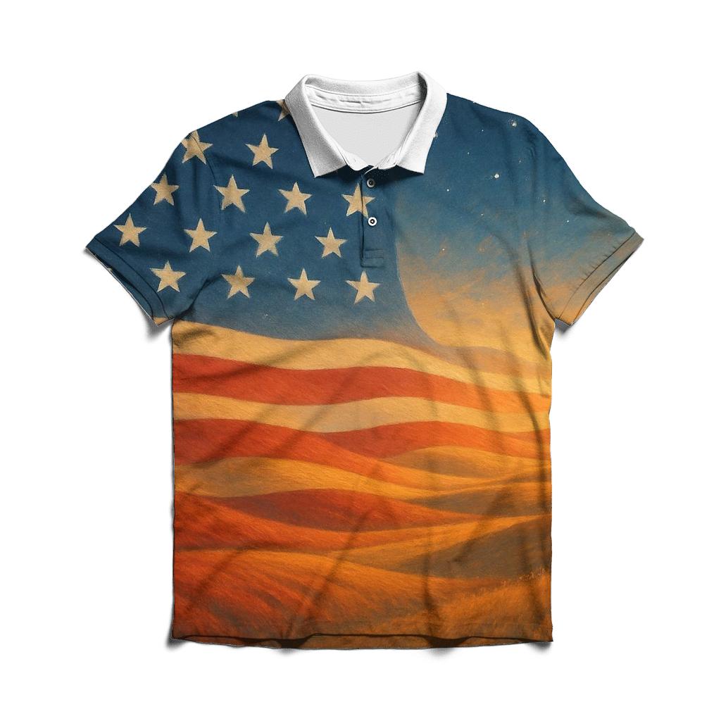 Prairie Flag Horizon Drift stylish collar polo tees