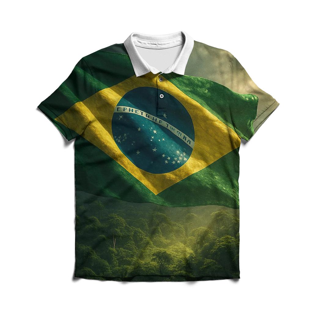 Brazil Emerald Storm Canopy embroidered polo tops