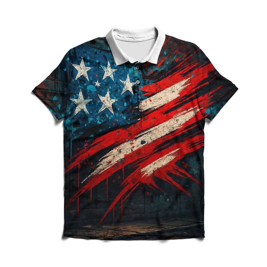 Graffiti Alley Starburst Banner classic pique polos