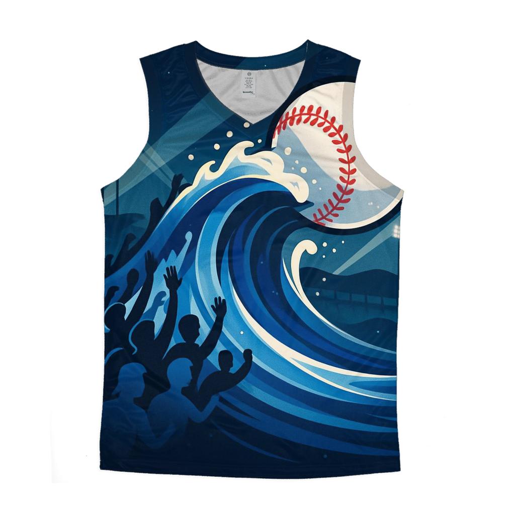 Midnight Rally Wave graphic print tank tops