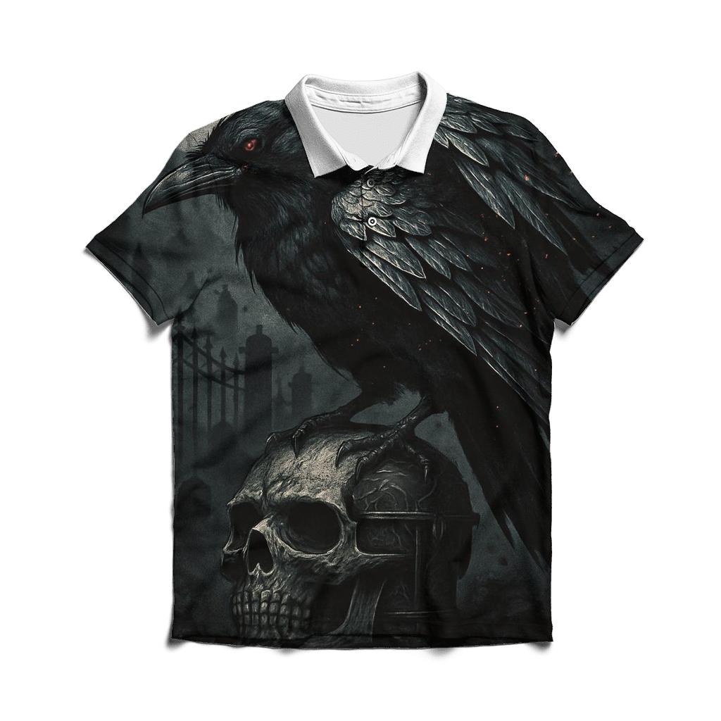Raven Of The Iron Sepulcher stylish collar polo tees