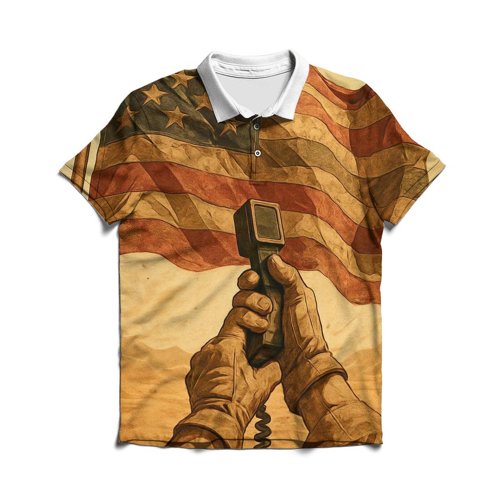 Courage In The Desert Wind embroidered polo tops