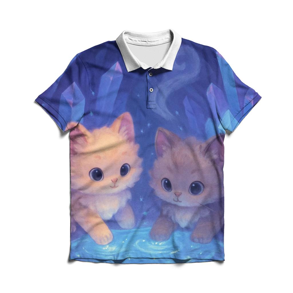 Crystal Cave Purrling Springs classic pique polos