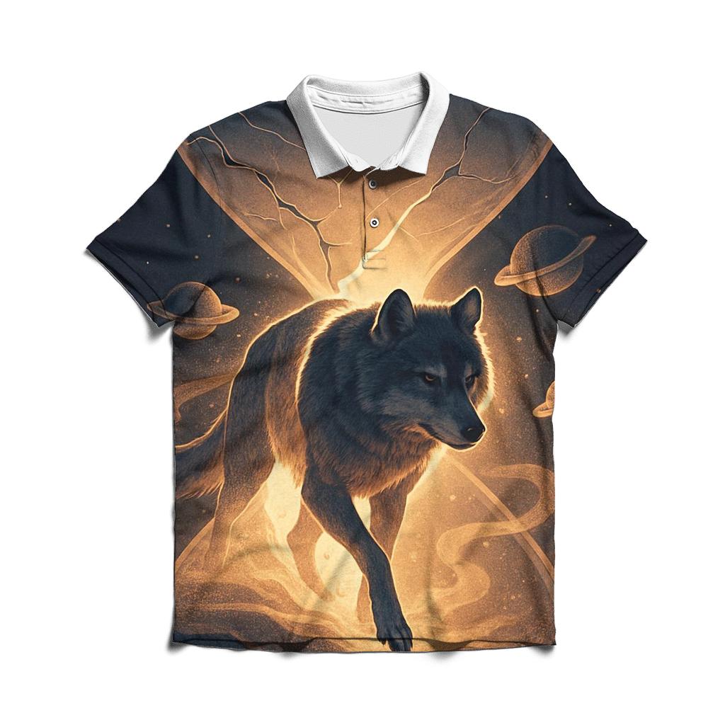 Sandglass Time Walker embroidered polo tops