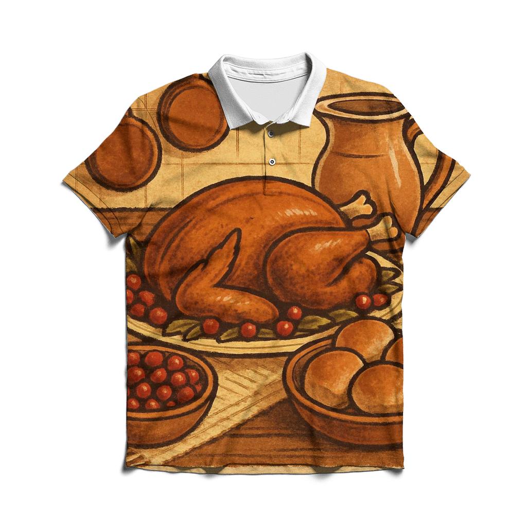 Farmhouse Feast Table Still Life designer slim fit polos