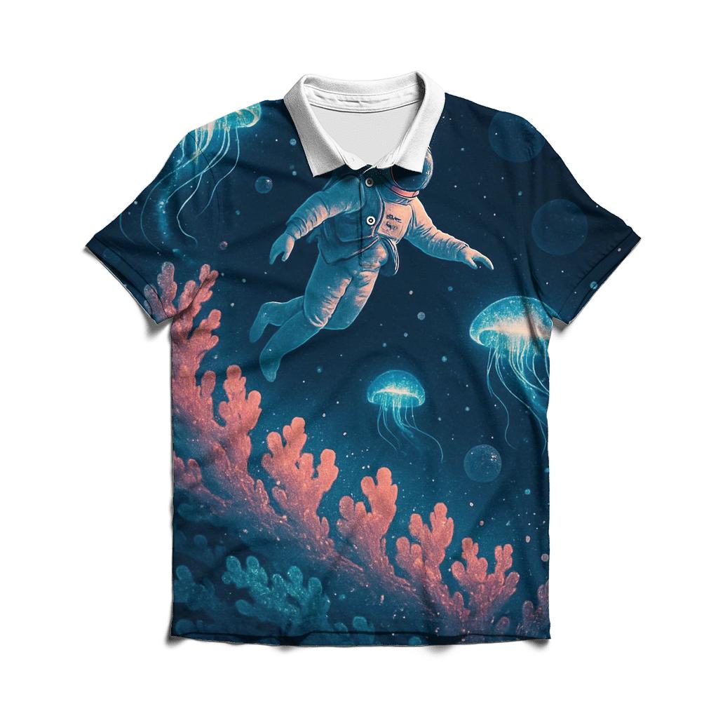 The Coral Reef Of Space personalized polo shirts