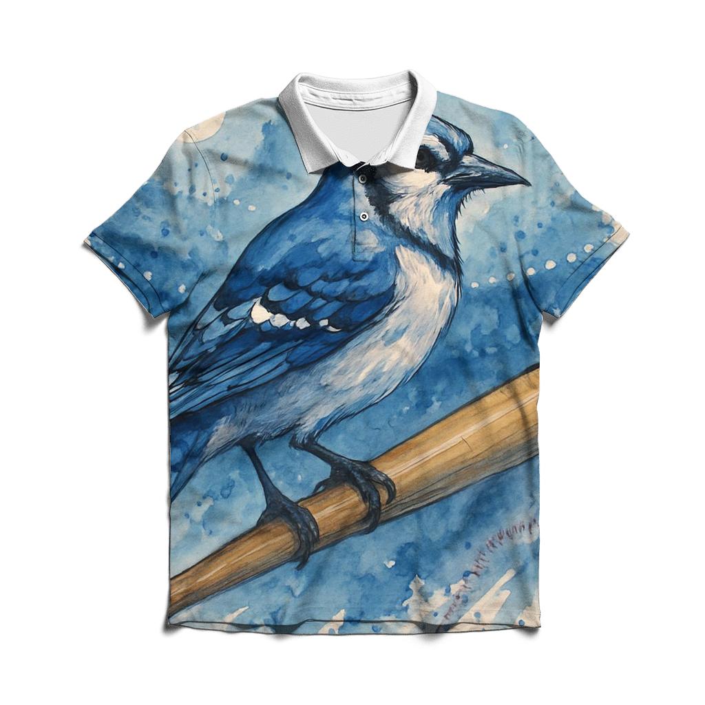 Blue Jays Moonlit Bat Perch casual sports polo shirts