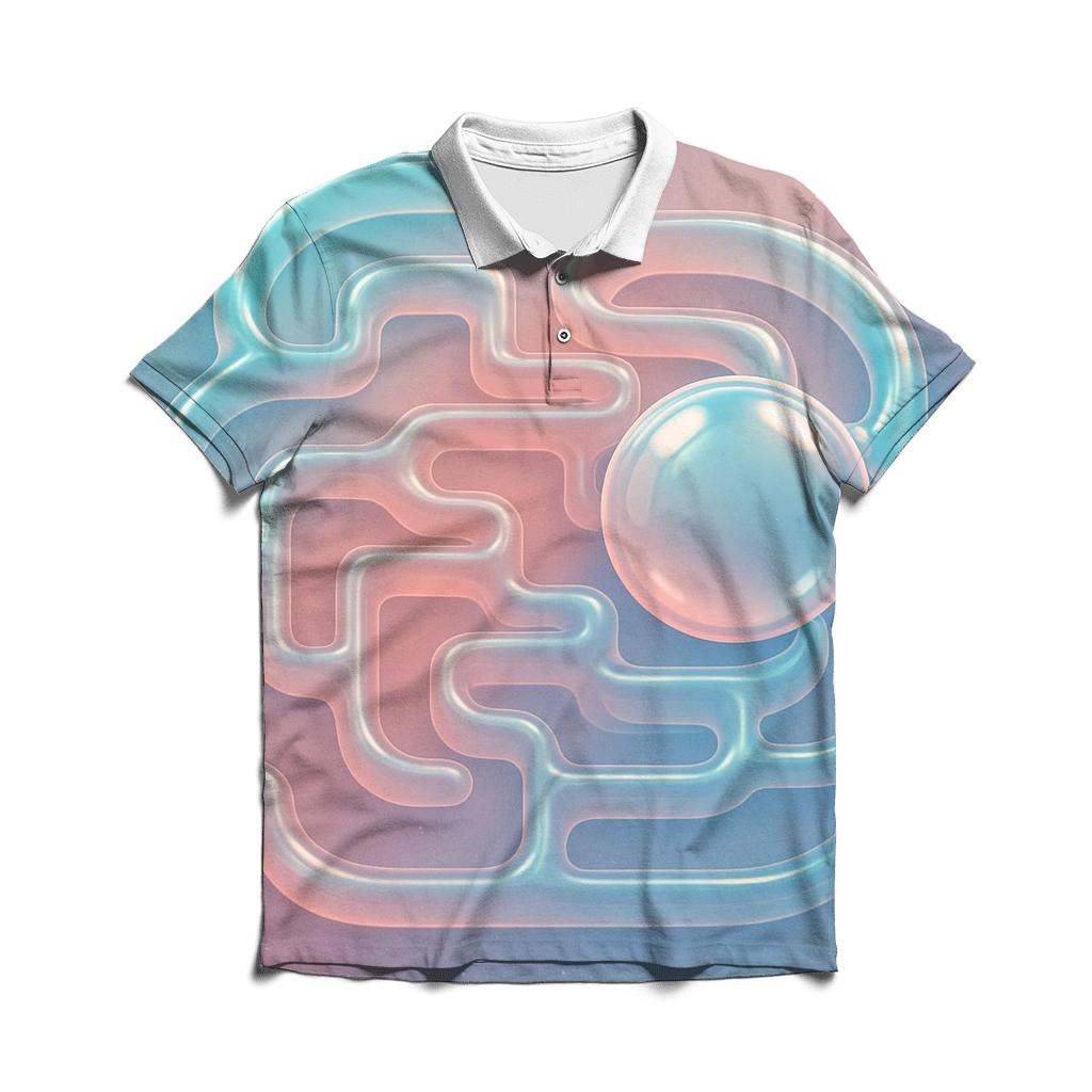 Celestial Bubble Labyrinth classic pique polos