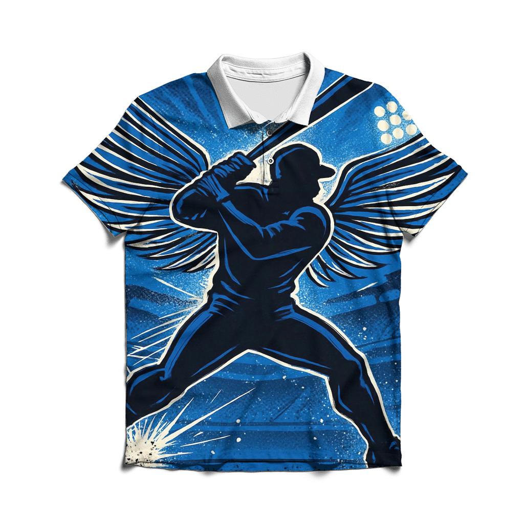 Floodlight Winged Batter custom polo shirts