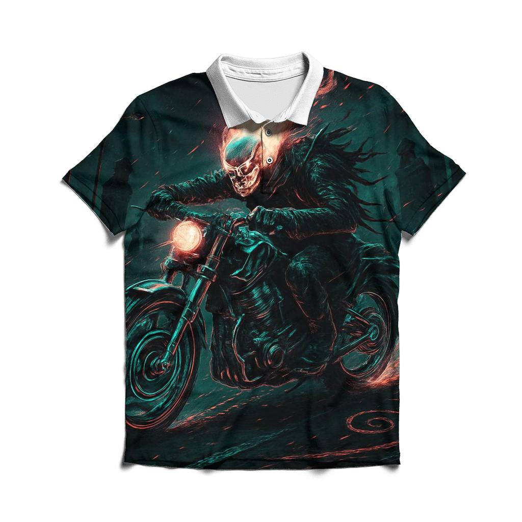 Specter Rider On The Ash Highway custom polo shirts