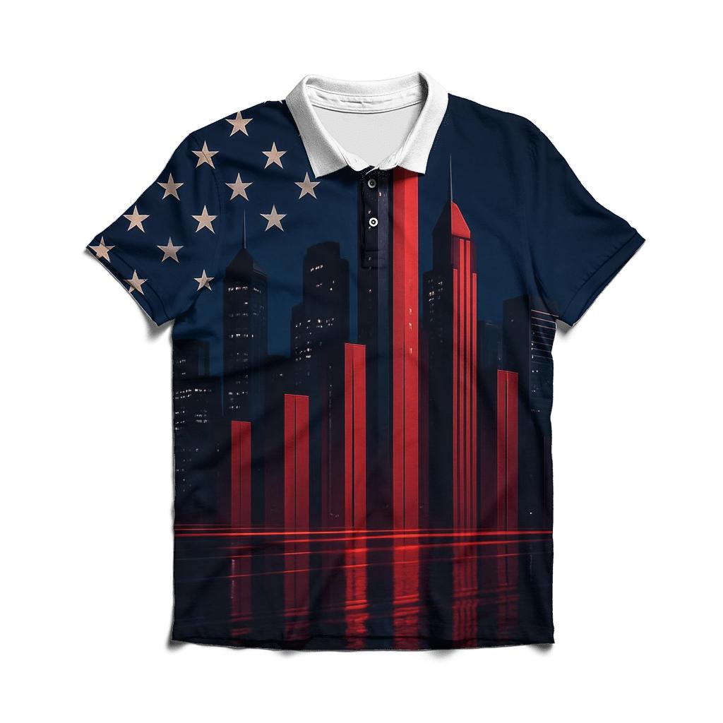 Cityline Flag Fusion embroidered polo tops