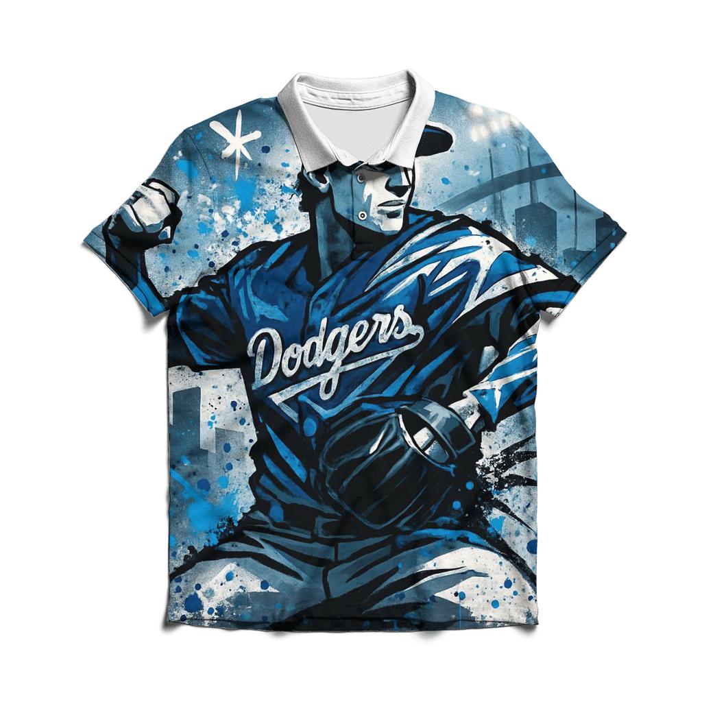 Palm Shadow Night Pitch casual sports polo shirts
