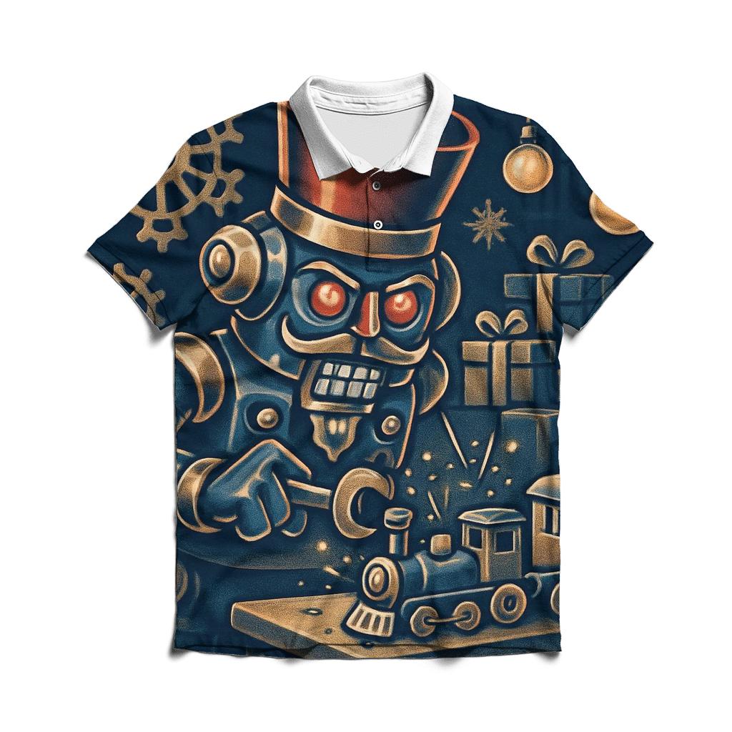 Nutcracker Robot Workshop Sparkstorm classic pique polos