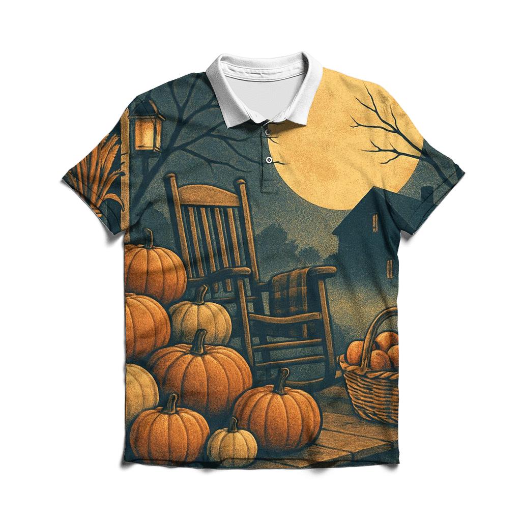 Harvest Moon Porch Welcome Scene stylish collar polo tees