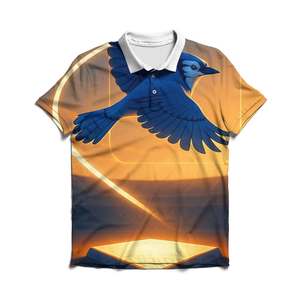 Blue Jays Solar Sunset Homeplate embroidered polo tops