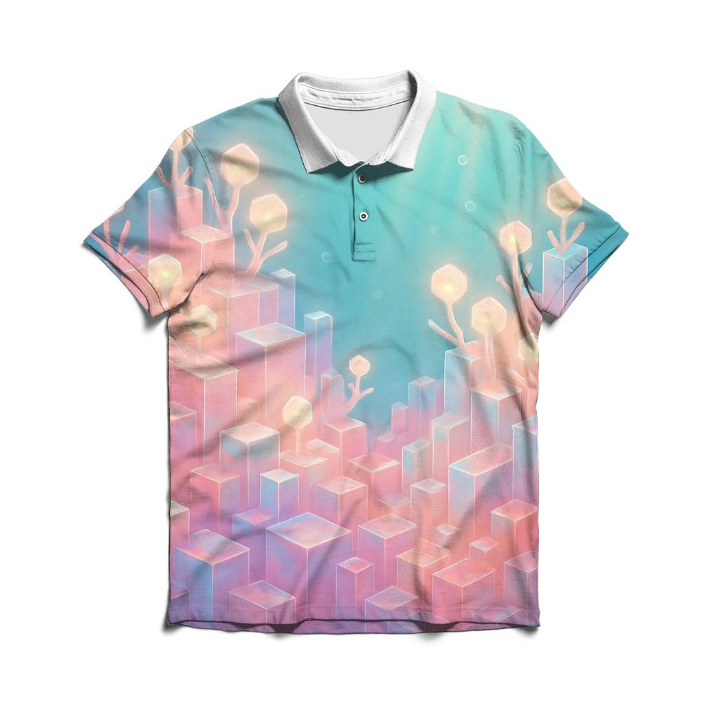 Rose Quartz Data Reef designer slim fit polos