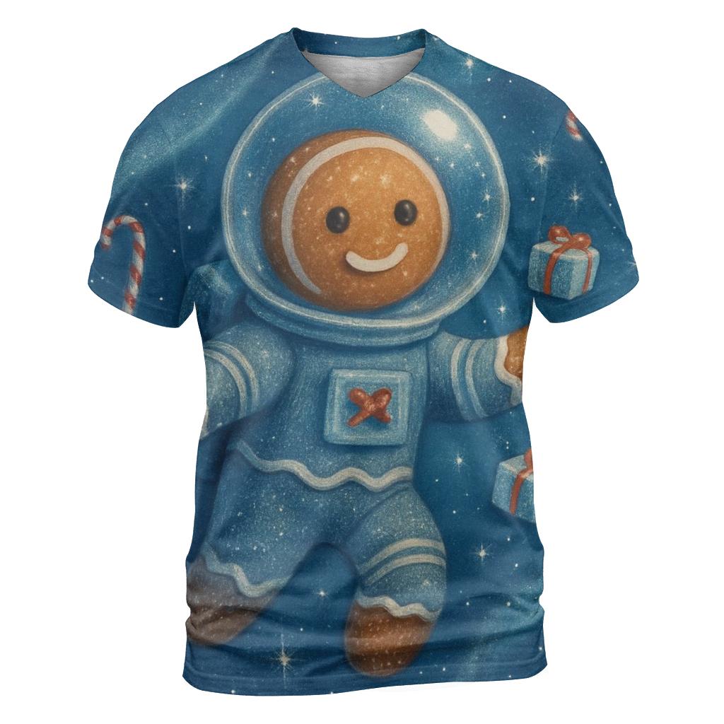 Gingerbread Astronaut Gift Drop trendy printed shirt styles