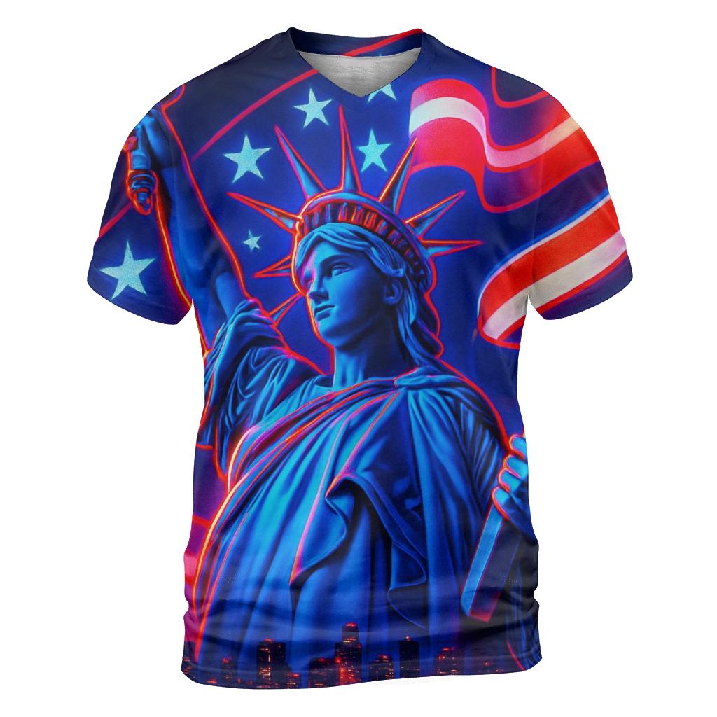 Liberty Neon Mirage artistic all-over print tops