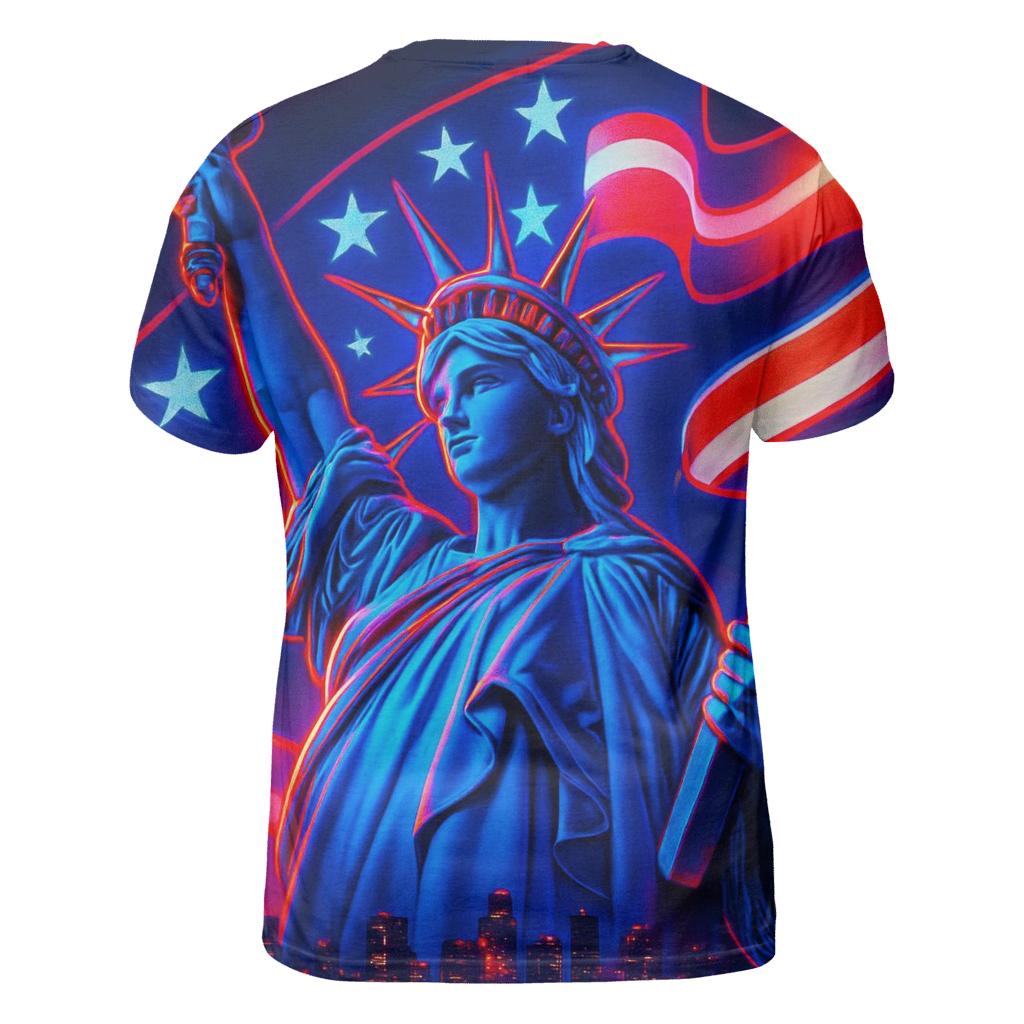 Liberty Neon Mirage artistic all-over print tops