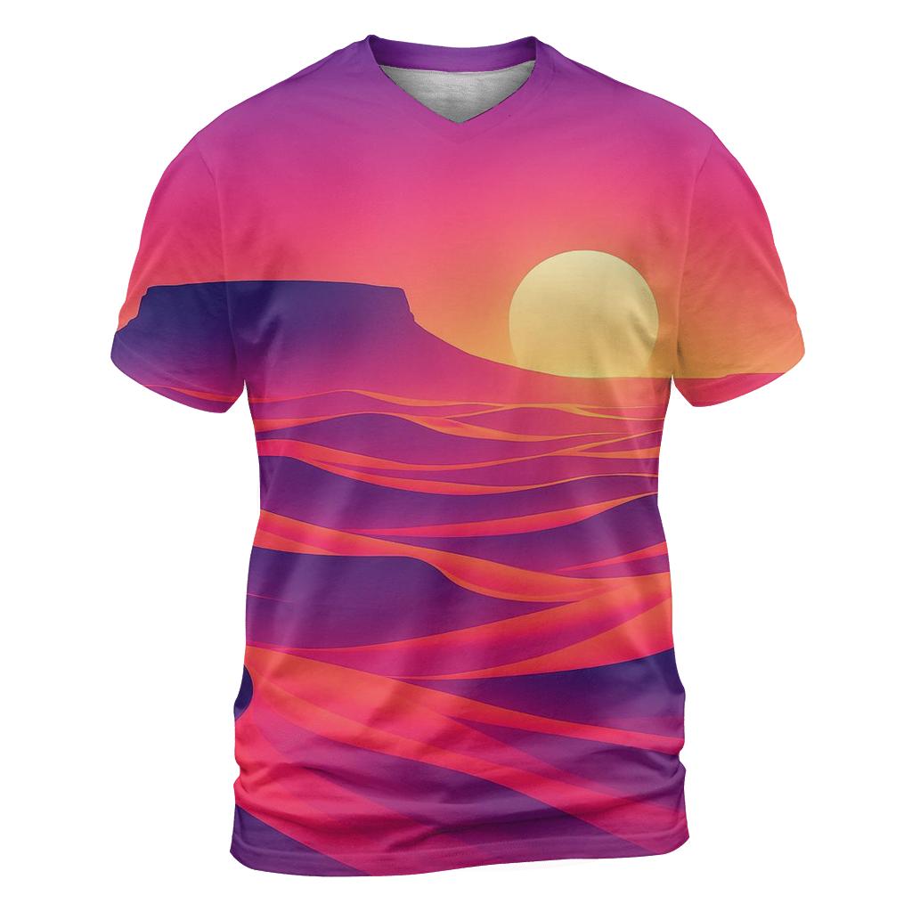 Neon Dune Sundown creative print fashion shirts