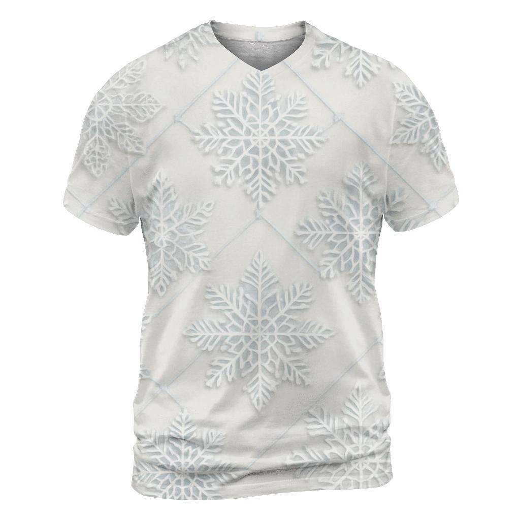 Snowflake Lace Lattice On Ivory Background designer pattern shirts