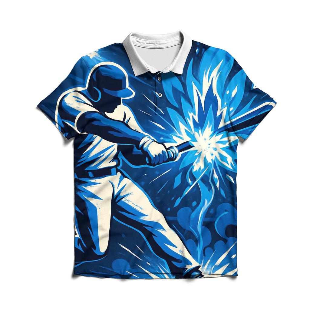 Blue Flame Bat Impact classic pique polos