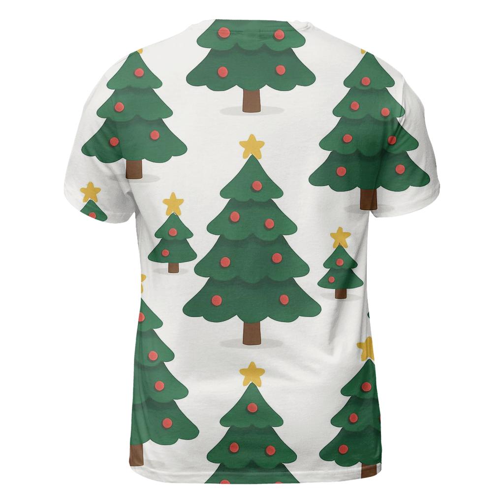 Christmas Tree Icon Grid On White Background designer pattern shirts