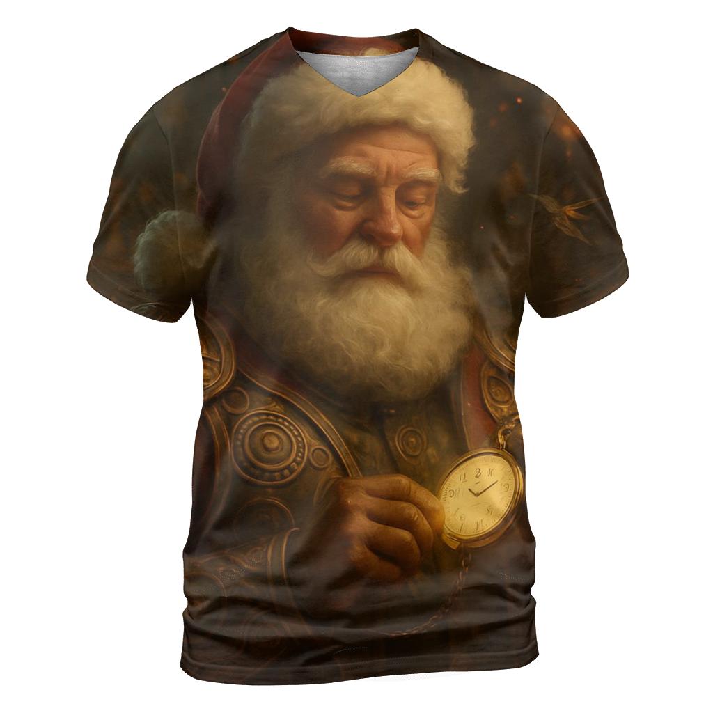 North Pole Workshop Clockwork Santa unique graphic print tees
