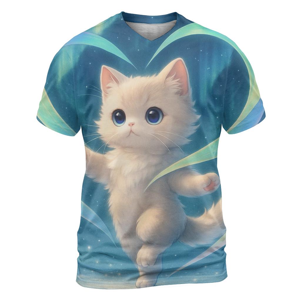 Aurora Ribbon Ballet Kitten designer pattern shirts